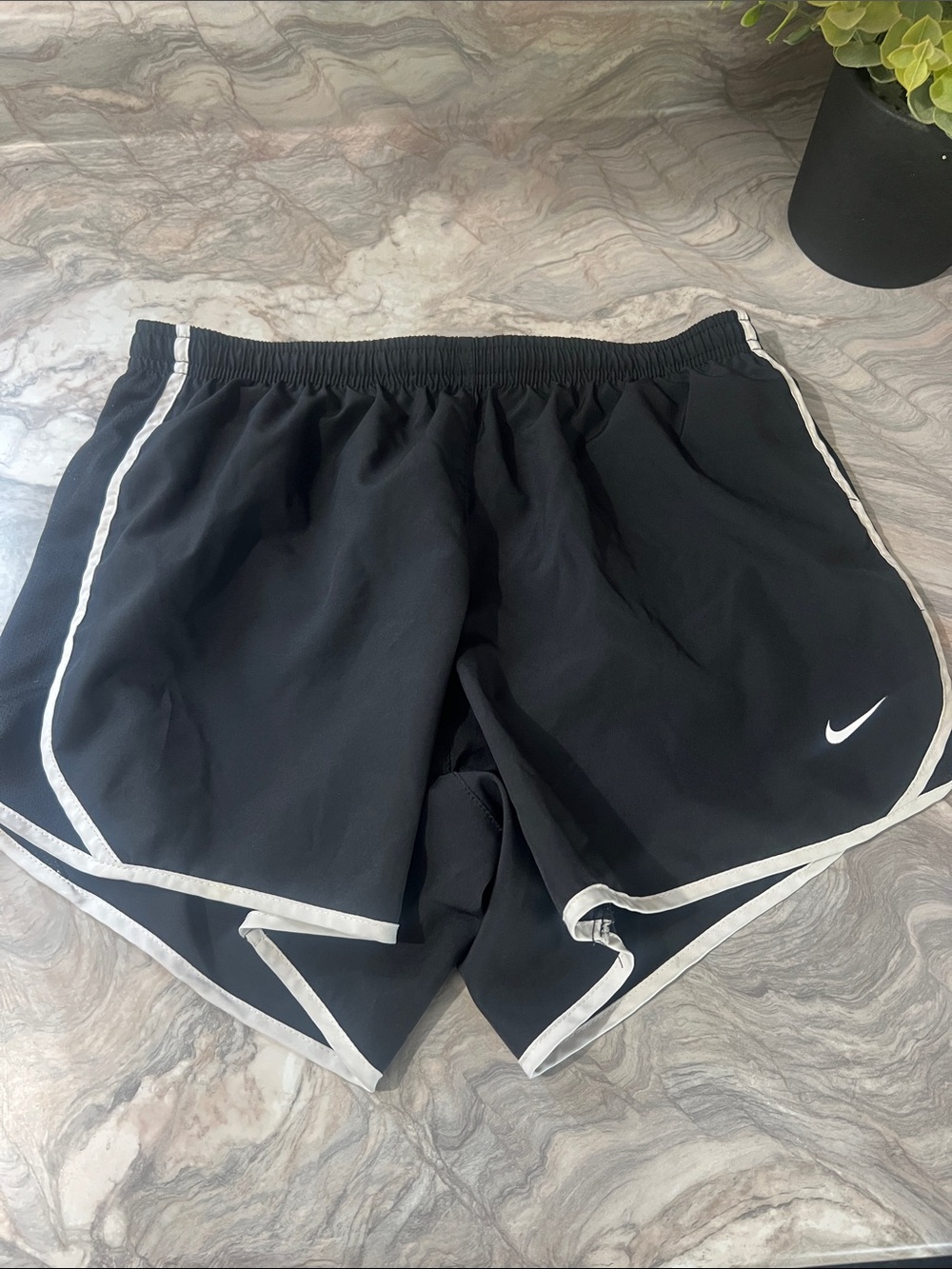 Nike Black Running Shorts with White Trim